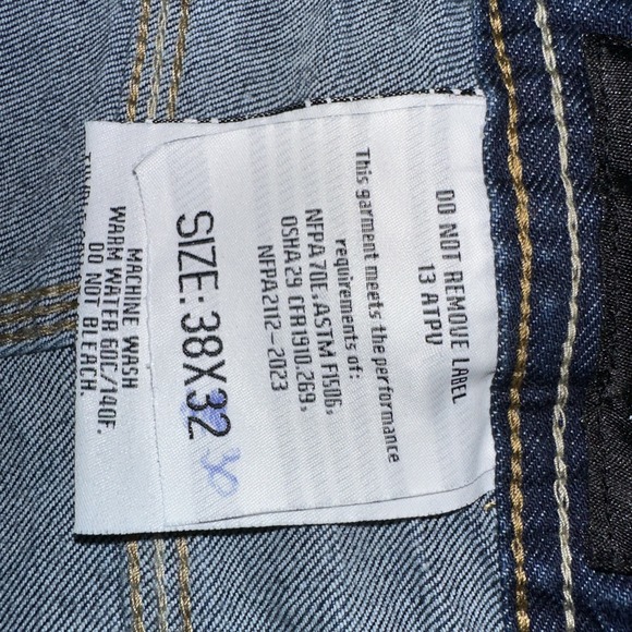 Wolverine Men Fire Resistant Stretch Denim Pants 38/30 - Picture 14 of 16